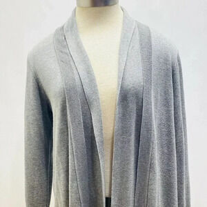Gloria Women Long Sleeve Open Front Gray Casual Cardigan Sweater Size Large